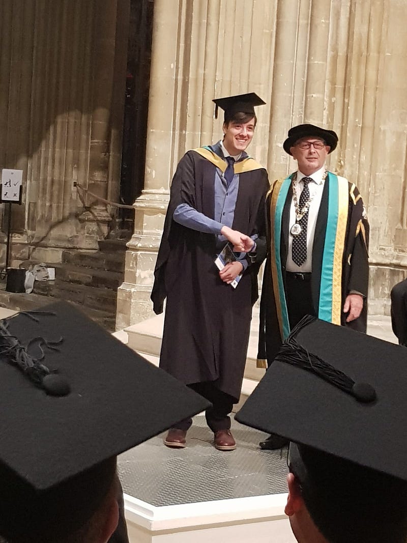 Antonello Mirone at the Opticians graduation Ceremony in the Canterbury Cathedral, 2018