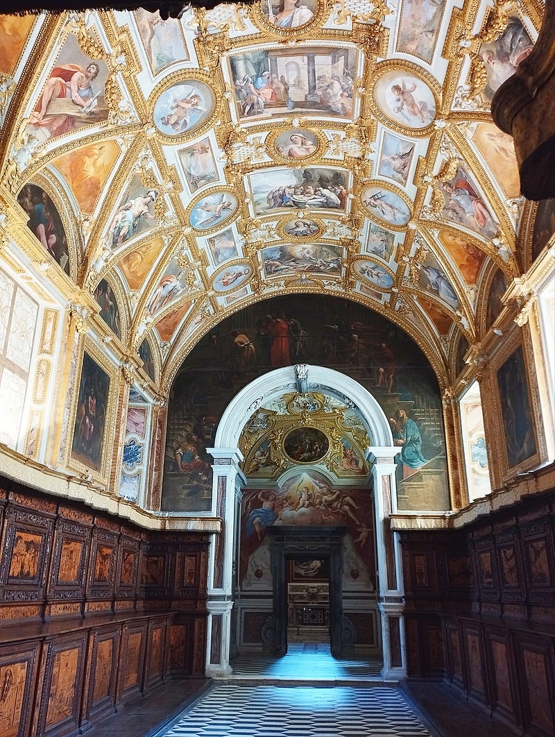 Sacristy in the Church of San Martino, Naples, 2023.