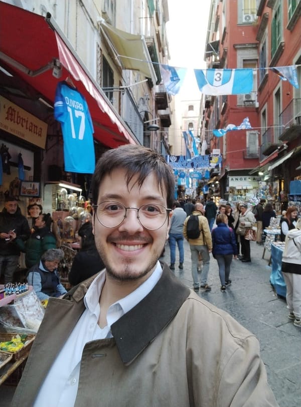 Antonello Mirone (Historian) in San Gregorio Armeno. Naples, 2023.