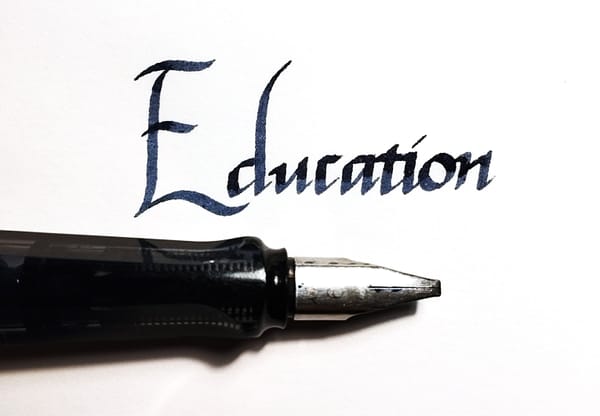 "Education" written with some calligraphy practice using a Lamy Pen (by Antonello Mirone)